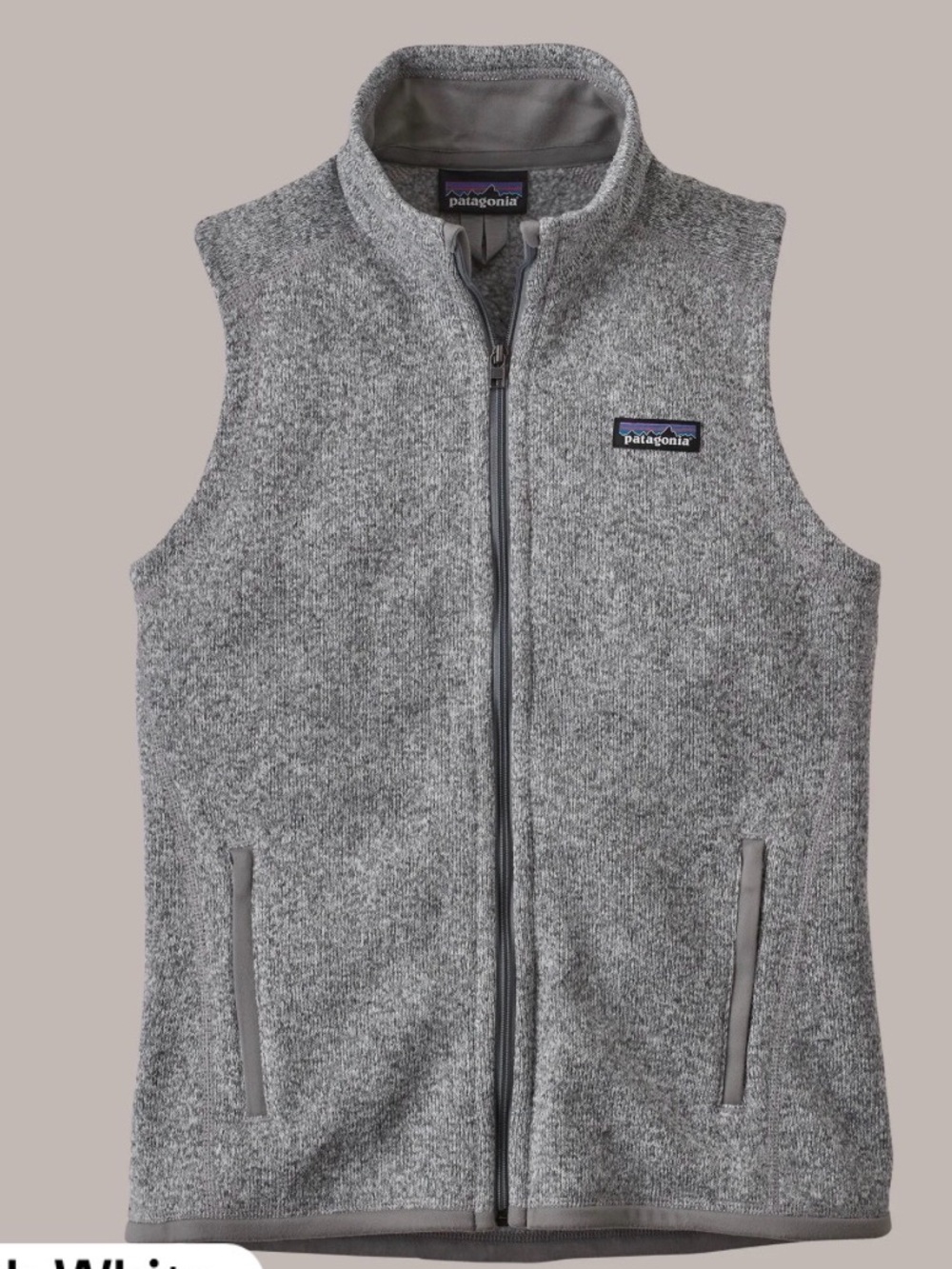 Patagonia Ladies Better Sweater Fleece Vest in Birch White Heather